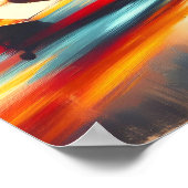 レトロヴィンテージ二面油彩画 ポスター (角)