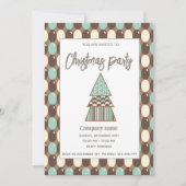 レトロヴィンテージ企業のクリスマスパーティの招待状 招待状 (正面)
