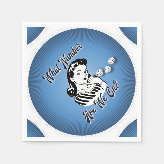 レトロヴィンテージ何番だ？ スタンダードカクテルナプキン (正面)