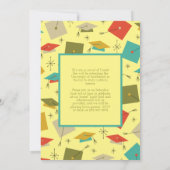 レトロヴィンテージ写真の卒業発表 招待状 (裏面)