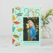 レトロヴィンテージ写真の卒業発表 招待状 (スタンド正面)