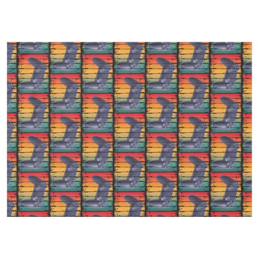 レトロヴィンテージ制御装置コンソール用ビデオゲーム機 テーブルクロス (正面(横))