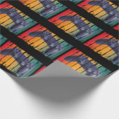 レトロヴィンテージ制御装置コンソール用ビデオゲーム機 ラッピングペーパー (角)