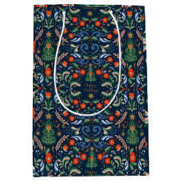 レトロヴィンテージ北欧クリスマス ミディアムペーパーバッグ