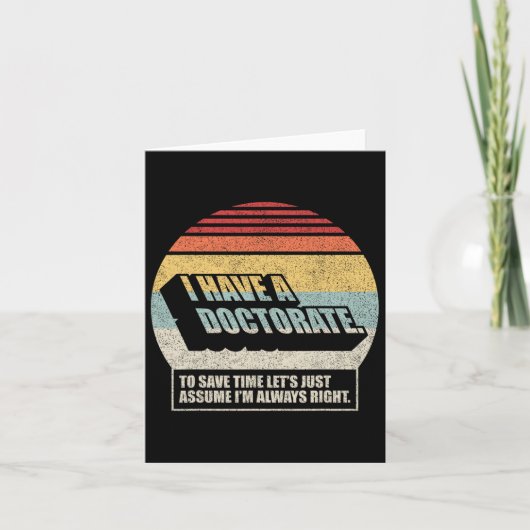 レトロヴィンテージ博士号卒業Phd I Have A Do カード (正面)