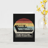 レトロヴィンテージ博士号卒業Phd I Have A Do カード (黄色い花)