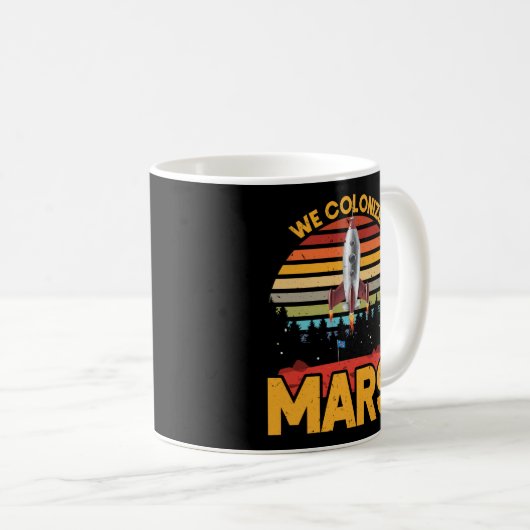 レトロヴィンテージ占有火星2020プラネット火星 コーヒーマグカップ (正面右)