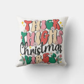 レトロヴィンテージ厚い太ももクリスマスビベス クッション (裏面)