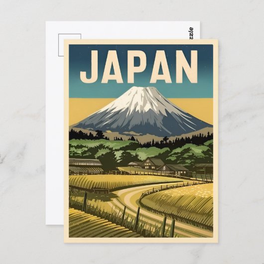 レトロヴィンテージ古日本風景旅行 ポストカード (正面/裏面)