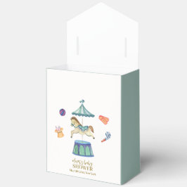 レトロヴィンテージ回転木馬カーニバルベビーシャワー フェイバーボックス