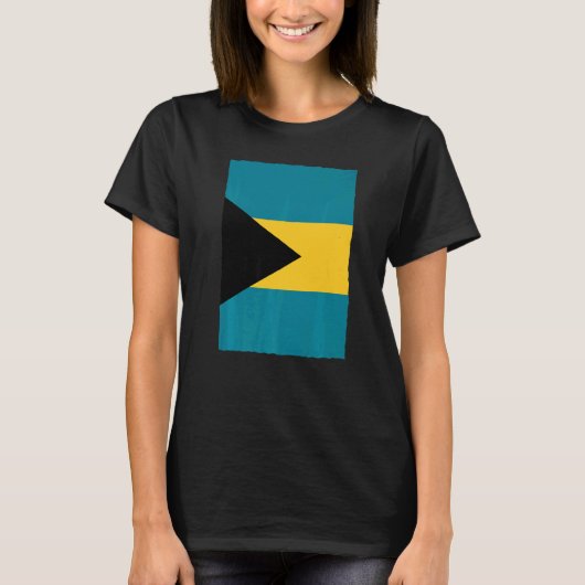 レトロヴィンテージ国旗バハマ Tシャツ (正面)