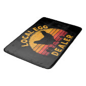 レトロヴィンテージ地元の卵ディーラー農家鶏卵 バスマット (アングル)