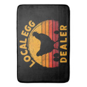 レトロヴィンテージ地元の卵ディーラー農家鶏卵 バスマット (正面縦)