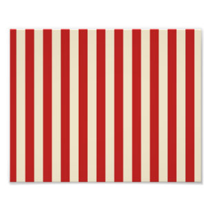 レトロヴィンテージ垂直ポップコーンクラシックストライプ フォトプリント           
