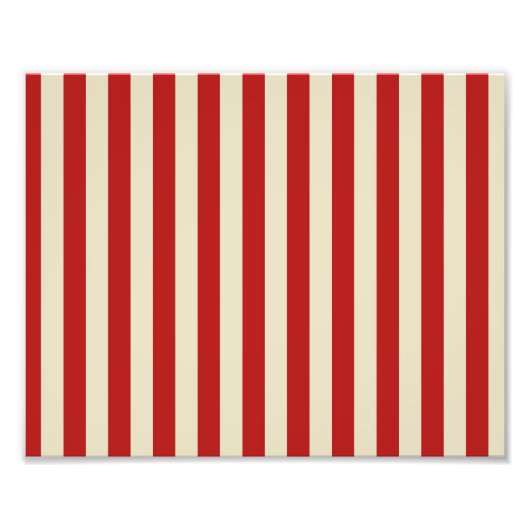 レトロヴィンテージ垂直ポップコーンクラシックストライプ フォトプリント            (正面)