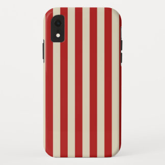 レトロヴィンテージ垂直ポップコーンクラシックストライプ iPhone XRケース