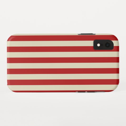 レトロヴィンテージ垂直ポップコーンクラシックストライプ Case-Mate iPhoneケース (裏面(横))