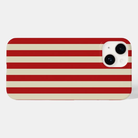 レトロヴィンテージ垂直ポップコーンクラシックストライプ Case-Mate iPhoneケース (裏面 (横))