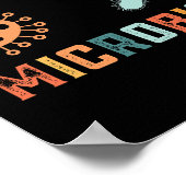 レトロヴィンテージ培養微生物学者 ポスター (角)