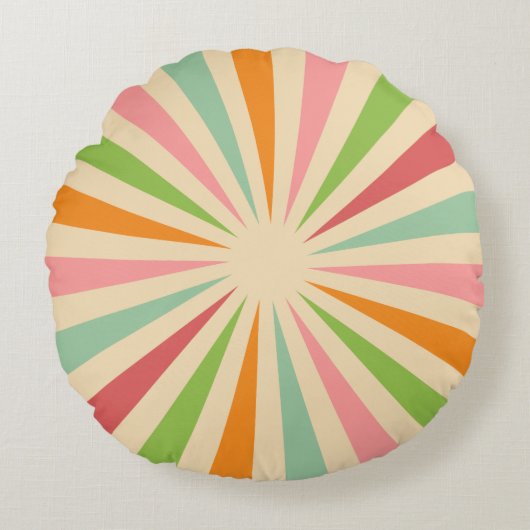 レトロヴィンテージ太陽光 ラウンドクッション (正面)