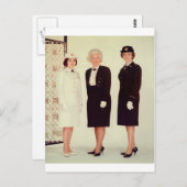 レトロヴィンテージ女性のユニフォーム美しい強い ポストカード (正面/裏面)