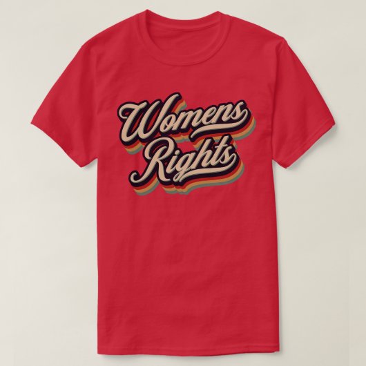 レトロヴィンテージ女性権利 Tシャツ (デザイン正面)