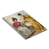 レトロヴィンテージ女性飲酒ワインノート ノートブック (右側)