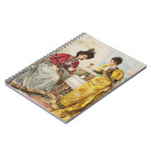 レトロヴィンテージ女性飲酒ワインノート ノートブック (左側)