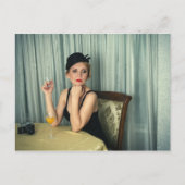 レトロヴィンテージ女性 ポストカード (正面)