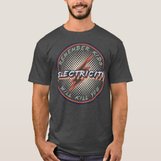 レトロヴィンテージ子供が電力を殺すことを覚える Tシャツ