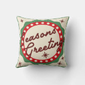 レトロヴィンテージ季節のごあいさつクリスマス クッション (裏面)
