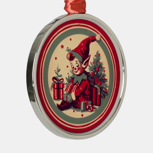 レトロヴィンテージ小妖精や小人オーナメント メタルオーナメント (右)