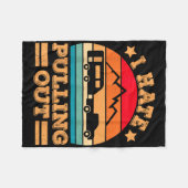 レトロヴィンテージ山I嫌い引き出しおもしろいC フリースブランケット (正面(横))