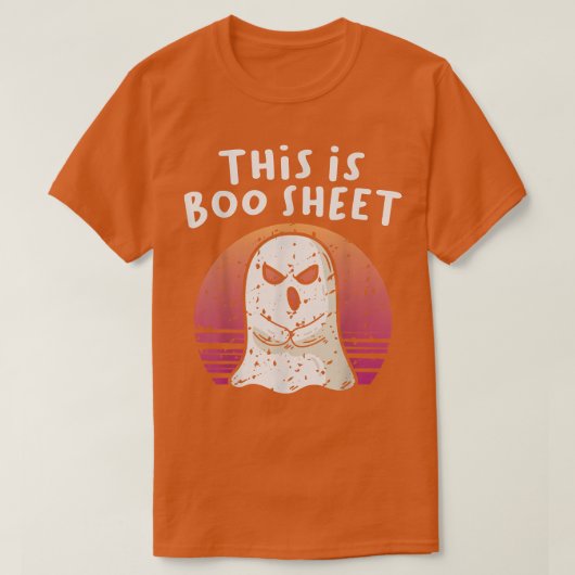 レトロヴィンテージ幽霊ブシート仮装ホール Tシャツ (デザイン正面)