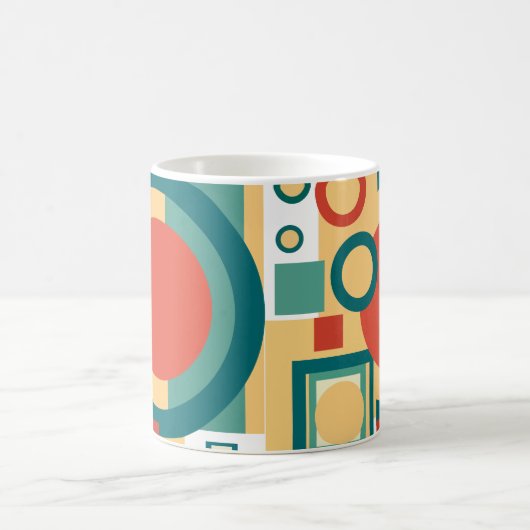 レトロヴィンテージ幾何学的リスク計、リスク コーヒーマグカップ (中央)