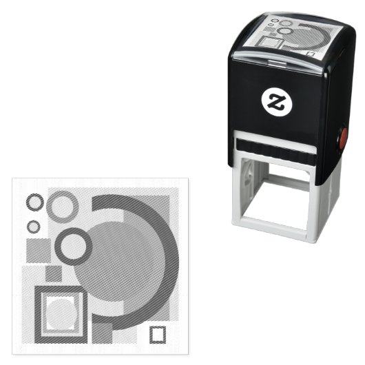 レトロヴィンテージ幾何学的リスク計、リスク セルフインキングスタンプ (インサイチュ)