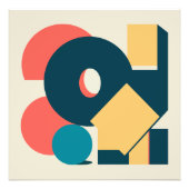 レトロヴィンテージ幾何学的リスク計、リスク フォトプリント            (正面)