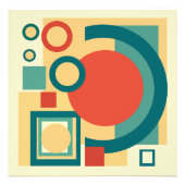 レトロヴィンテージ幾何学的リスク計、リスク フォトプリント            (正面)