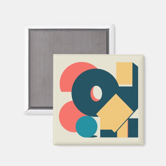 レトロヴィンテージ幾何学的リスク計、リスク マグネット (正面/裏面)