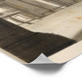 レトロヴィンテージ建築カテドラルアーチ ポスター (角)