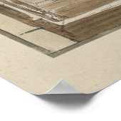 レトロヴィンテージ建築スケッチアーチウェイ ポスター (角)