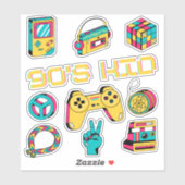 レトロヴィンテージ懐かしい90代の子供の記憶 シール (シート)