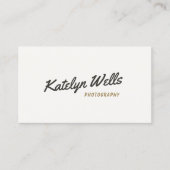 レトロヴィンテージ手書きスクリプトタイポグラフィ 名刺 (正面)