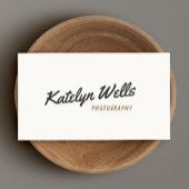 レトロヴィンテージ手書きスクリプトタイポグラフィ 名刺