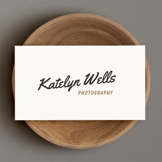 レトロヴィンテージ手書きスクリプトタイポグラフィ 名刺