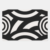 レトロヴィンテージ抽象芸術アーチライン白黒 ラッピングペーパーシート (正面3)