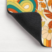 レトロヴィンテージ抽象芸術パタモダンーン マウスパッド (コーナー)