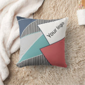 レトロヴィンテージ抽象芸術幾何形状線mo クッション (ブランケット)