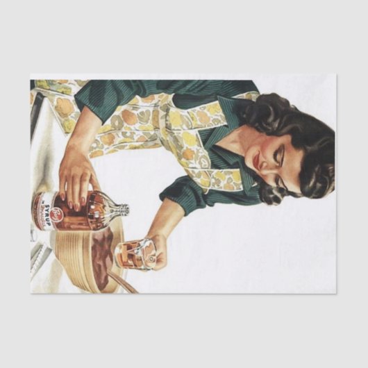 レトロヴィンテージ料理レディーデクページ 薄葉紙 (正面)