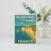 レトロヴィンテージ旅行の崖のエトレタットフランス ポストカード (スタンド正面)